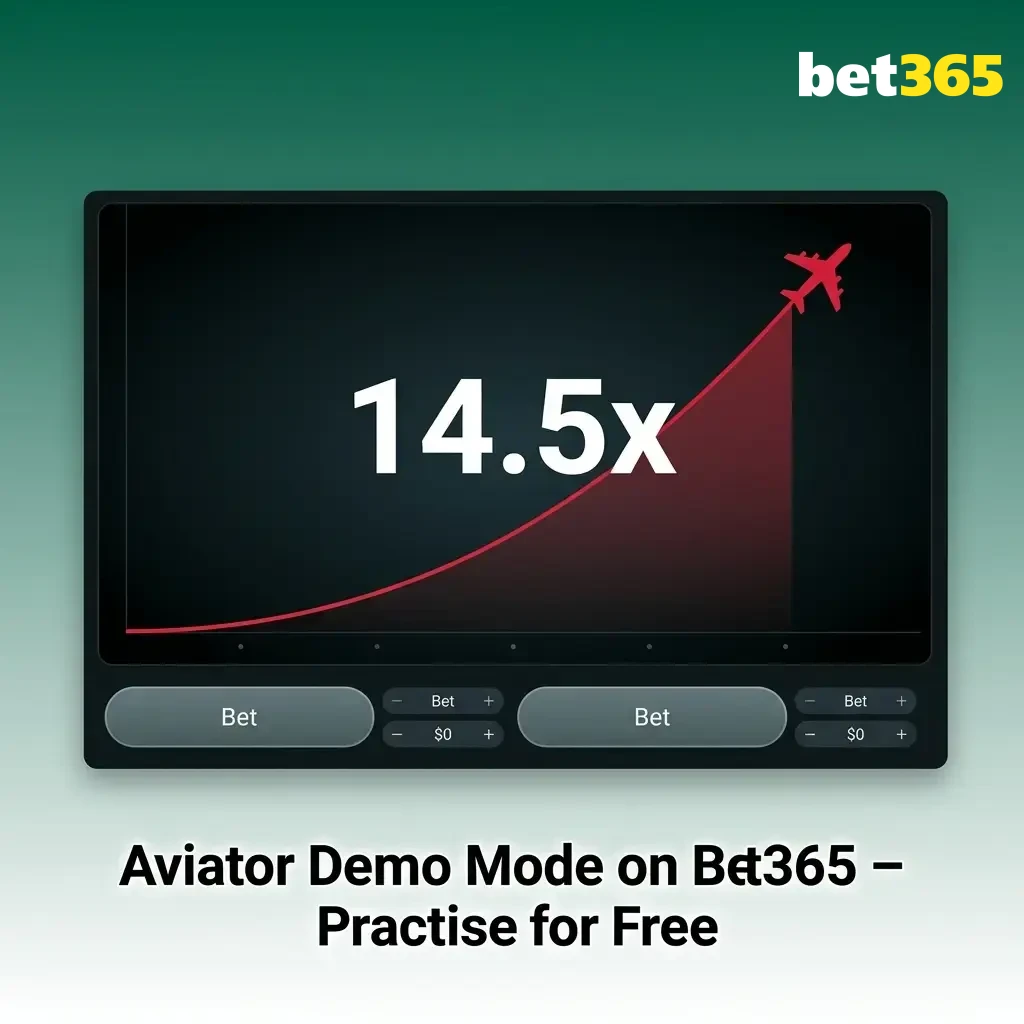 Aviator demo mode on Bet365 showing virtual funds gameplay with Auto Bet and Auto Cash Out features for free practice