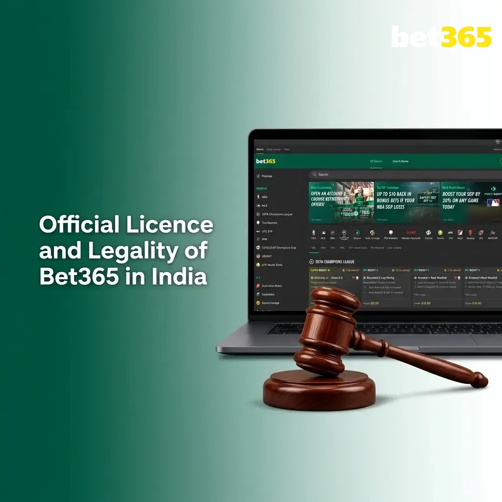 Bet365 Gibraltar gambling licence RGL No. 054 with SSL encryption and responsible gaming tools for Indian players
